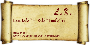 Lestár Kálmán névjegykártya