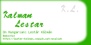 kalman lestar business card